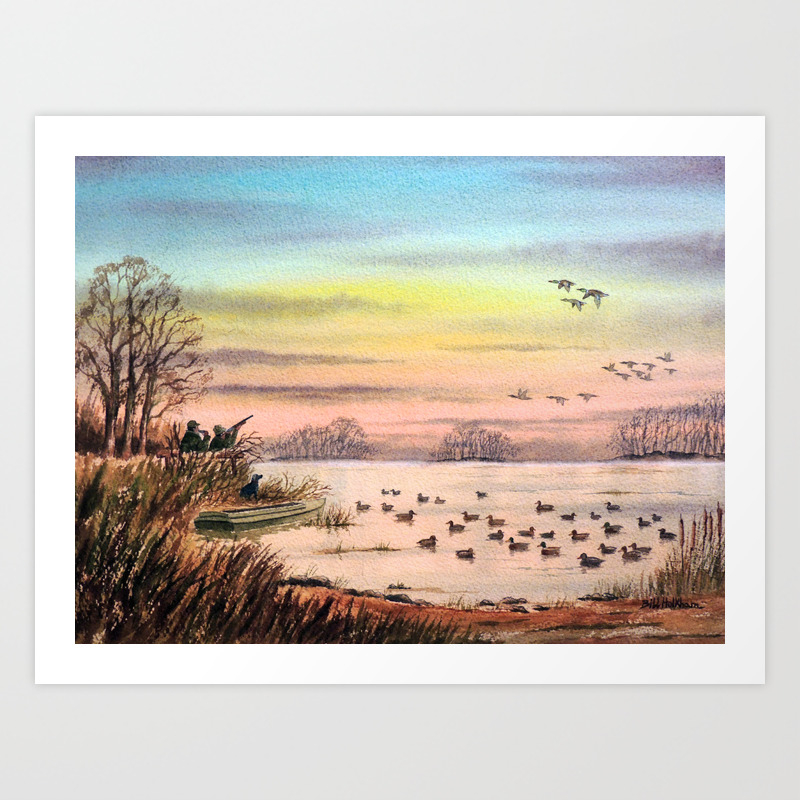 Duck Hunting With Granddad Art Print By Billholkham Society6