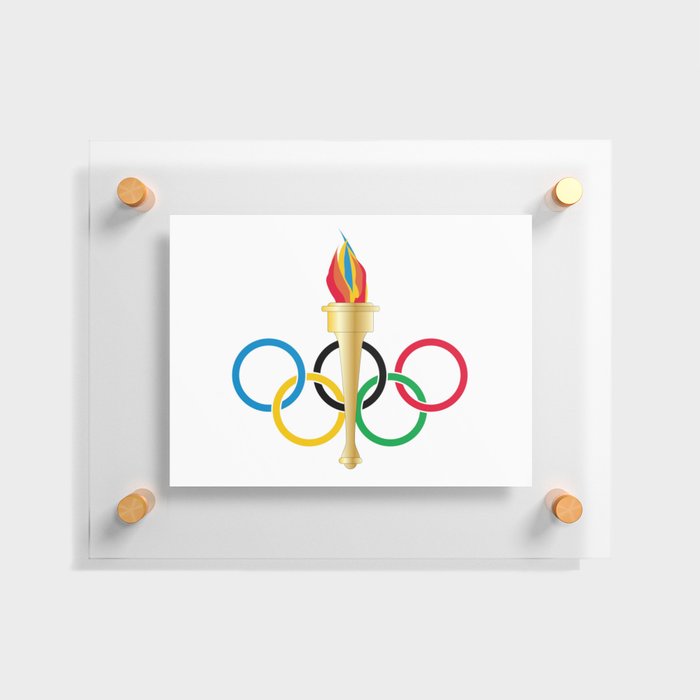 Olympic Rings Floating Acrylic Print