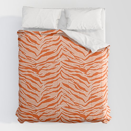 Tiger Print Orange Comforter By, Orange Duvet Cover Ikea