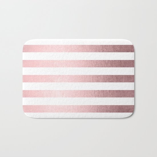 Simply Striped Rose Quartz Elegance Bath Mat
