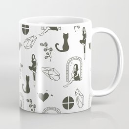 eauty seamless pattern background with woman Coffee Mug