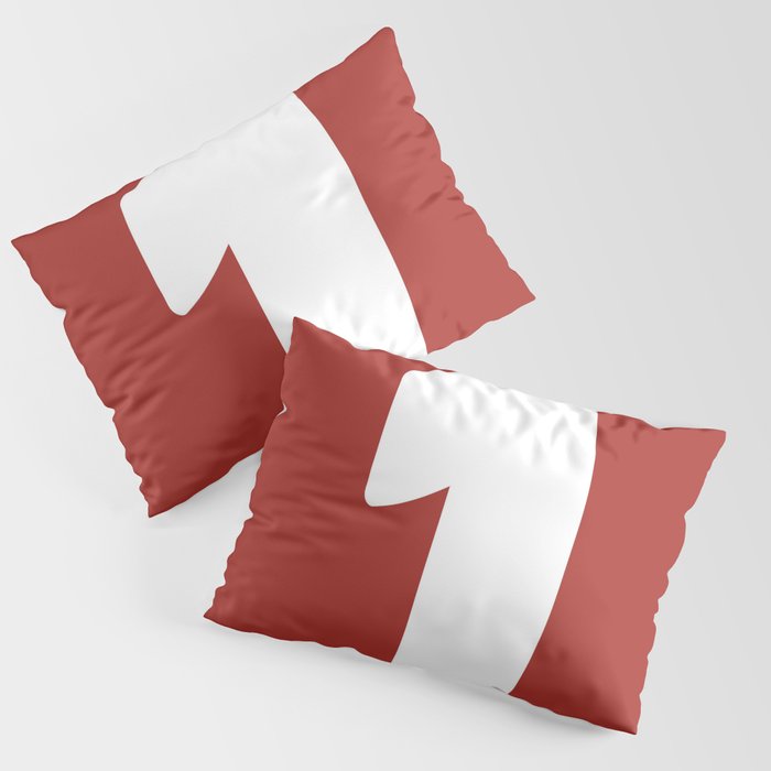 1 (White & Maroon Number) Pillow Sham