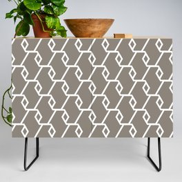 Brown and White Diamond Line Shape Tile Pattern - 2022 Popular Colour Fireplace Mantel 0569 Credenza