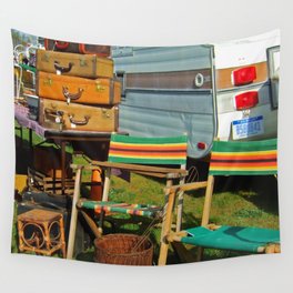 classic outdoor chairs and luggage Wall Tapestry