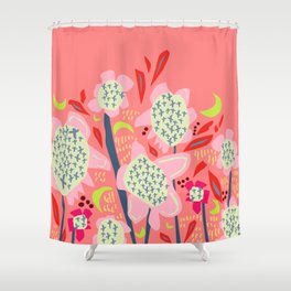 Abstract Floral Sunflowers Sunset Colours  Shower Curtain