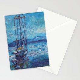The Journey on the Sailboat Stationery Cards