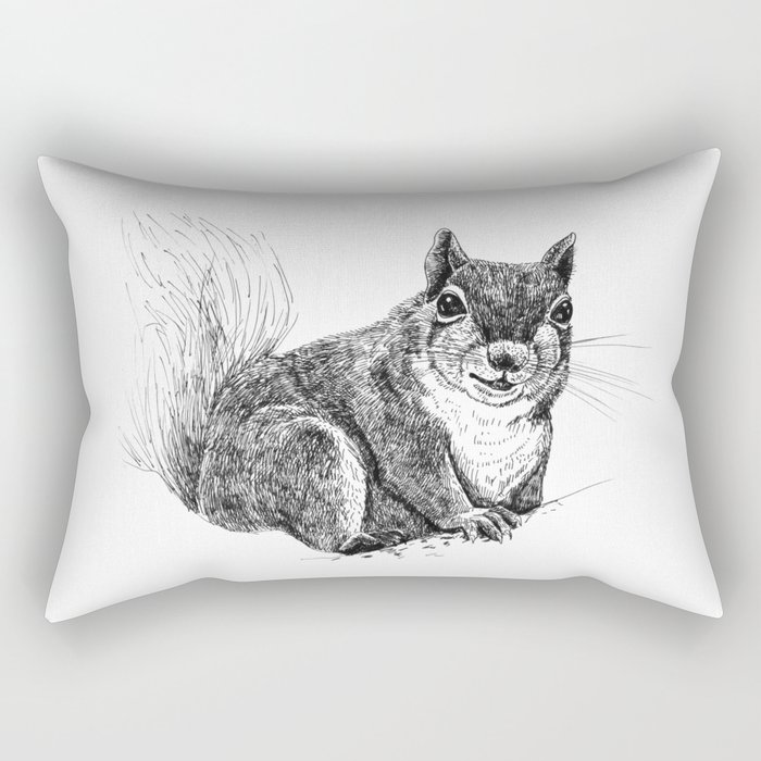 Squirrel drawing Rectangular Pillow