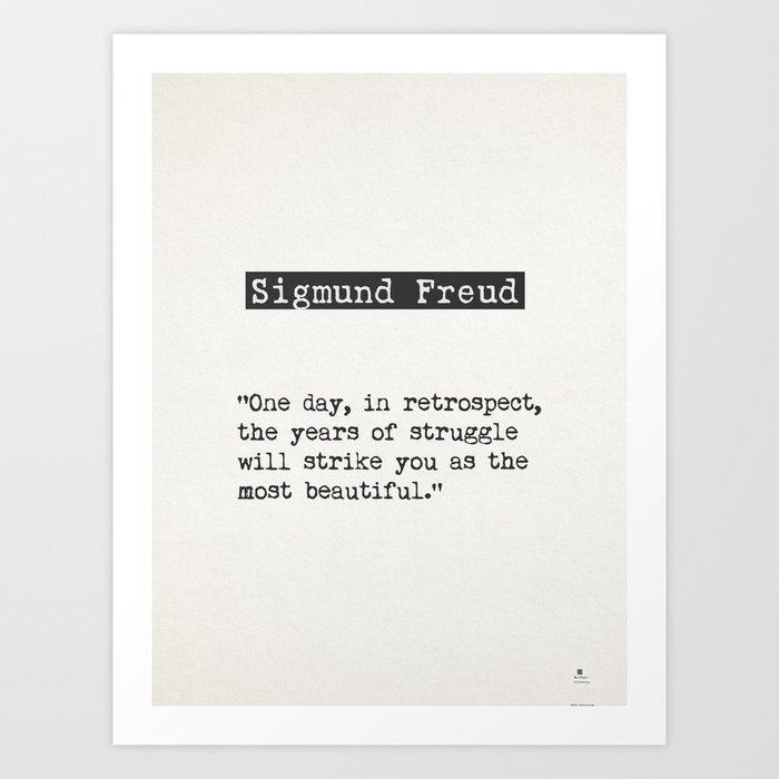 Sigmund Freud quote Art Print