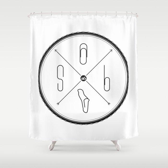 S6 : hipster clip Society6 Shower Curtain