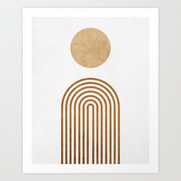 Jazzy Afternoon - Minimal Geometric Abstract - White 1 Art Print