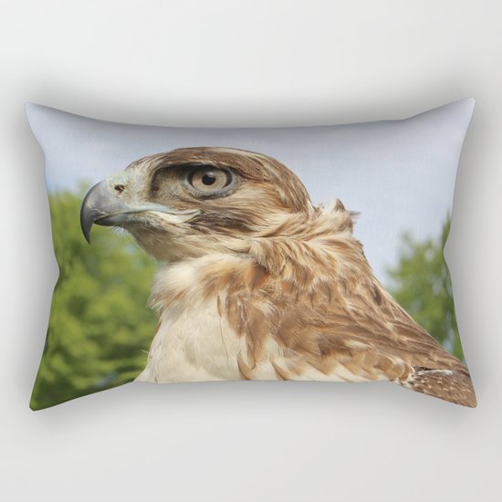 Red Tailed Hawk Rectangular Pillow