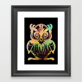 Galaxy Owl Framed Art Print