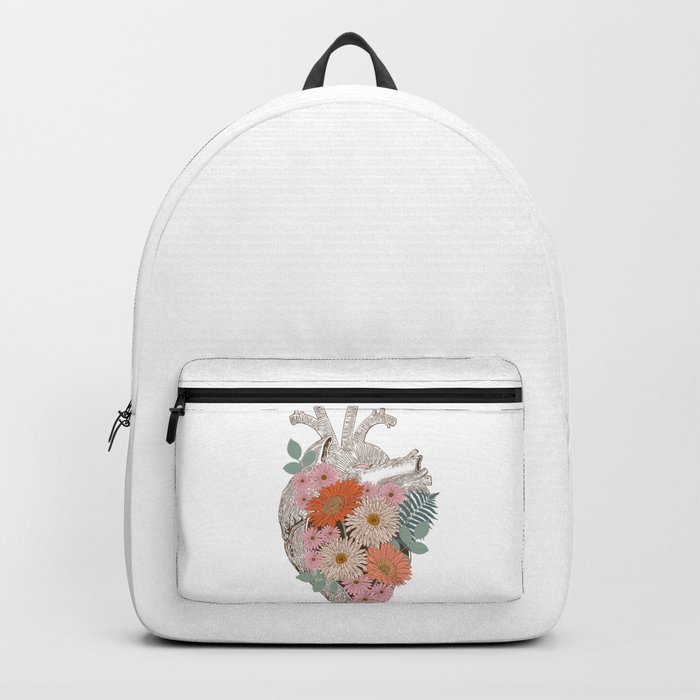 Vintage Floral Heart Backpack