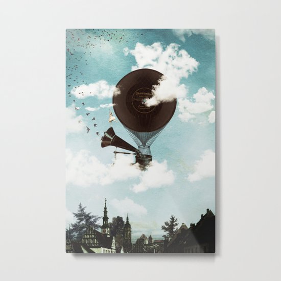 Swan Lake Up in the Air Metal Print