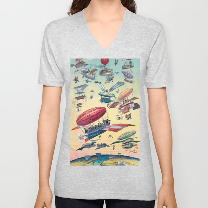 Openings of the Panama Canals by John. S Pughe (1870-1909) V Neck T Shirt