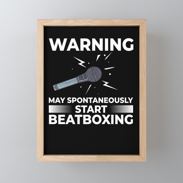 Beatboxing Music Challenge Beat Beatbox Framed Mini Art Print