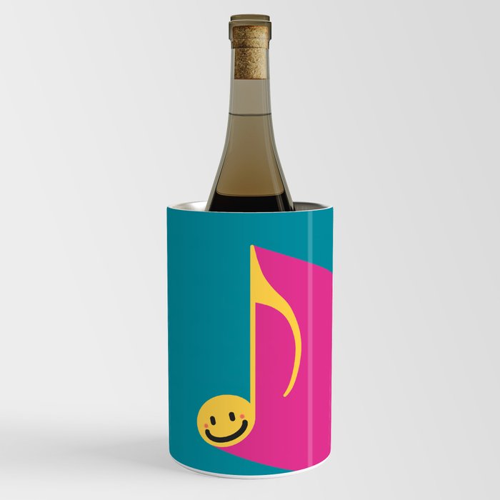 Happy smile vintage musical note 1 Wine Chiller