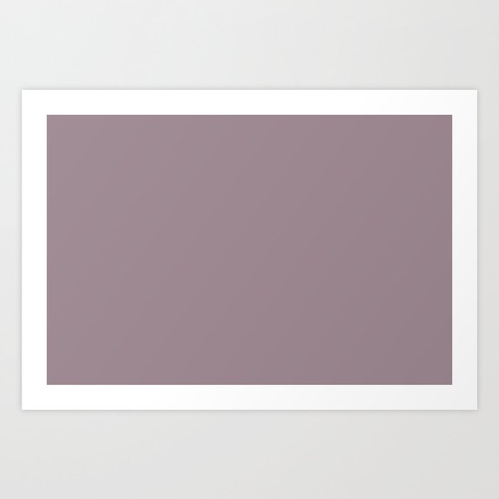 Pastel Purple Solid Color - Patternless Pairs Pantone 2022 Popular Color Elderberry 17-1605 Art Print