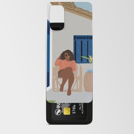 POOLSIDE Woman Relaxing Summer Pool Android Card Case