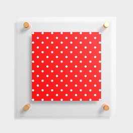 Purely Red - polka 6 Floating Acrylic Print