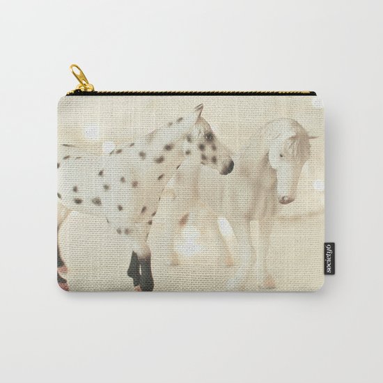 White Horses Carry-All Pouch