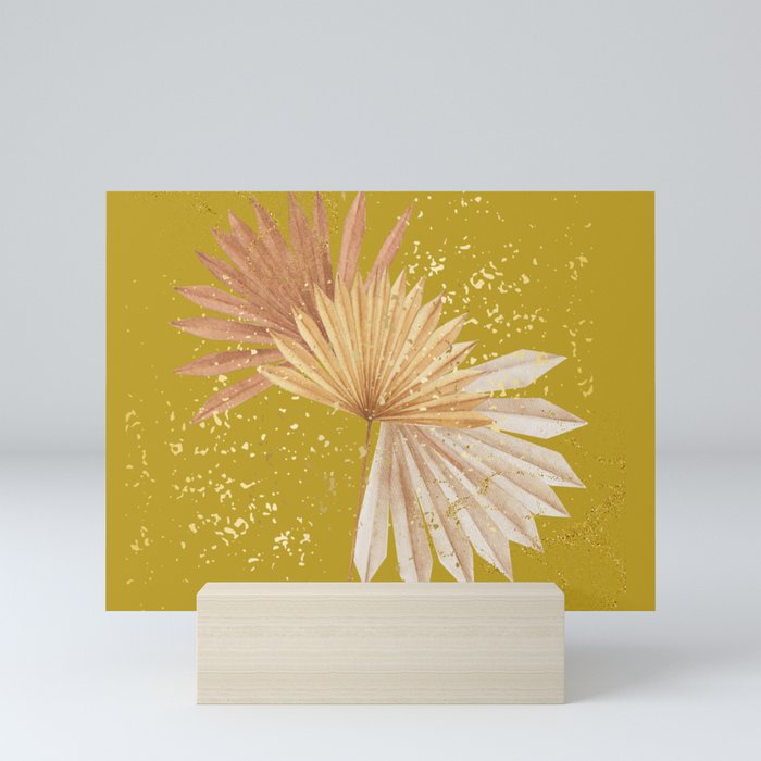 Gold Floral Mini Art Print