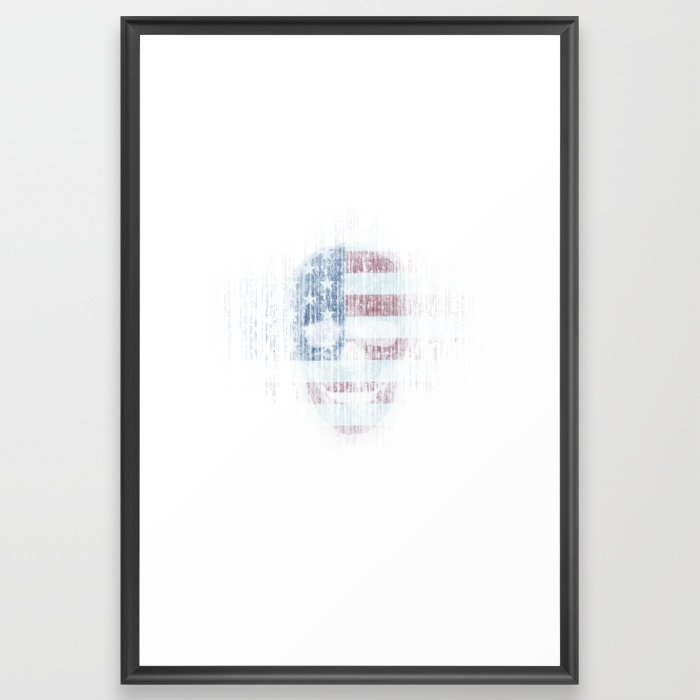 Human skull USA Framed Art Print