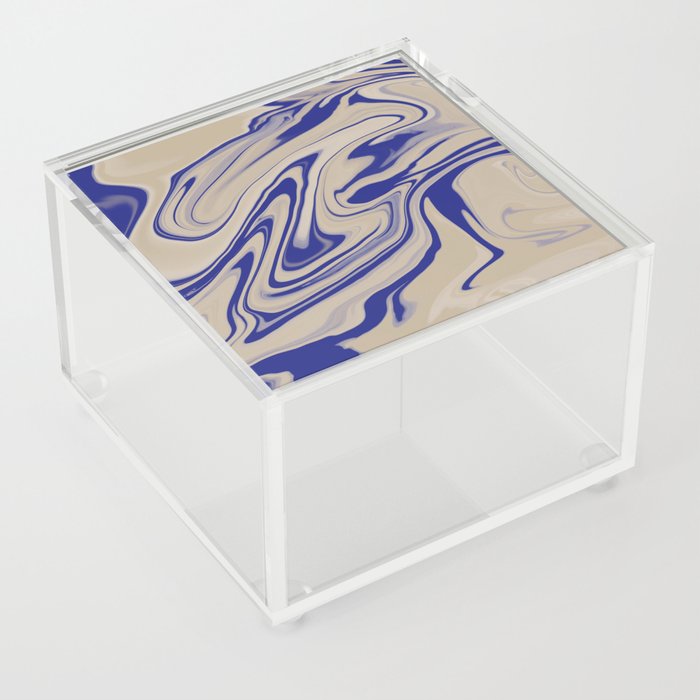 Blue sand marble  Acrylic Box