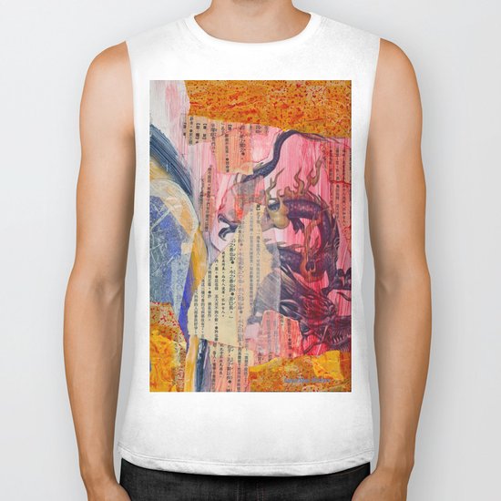 Collage Love - Zhong Long Biker Tank