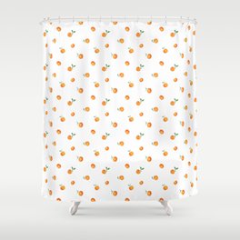 Clementines Watercolor Painting Shower Curtain