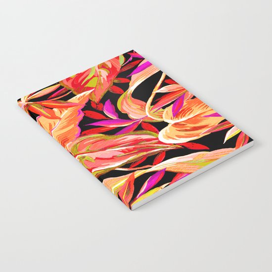 fall tropical leaves Notebook