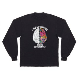 Great Minds Think Differently - Analytic Creative Brain Left Right Long Sleeve T-shirt