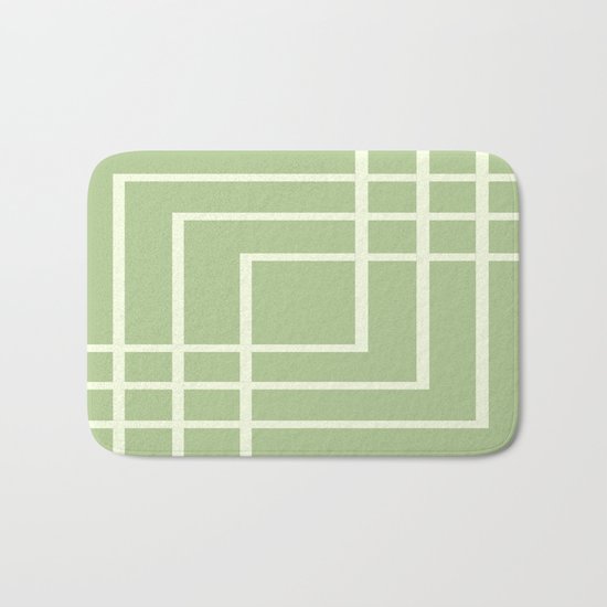 Square - green Bath Mat