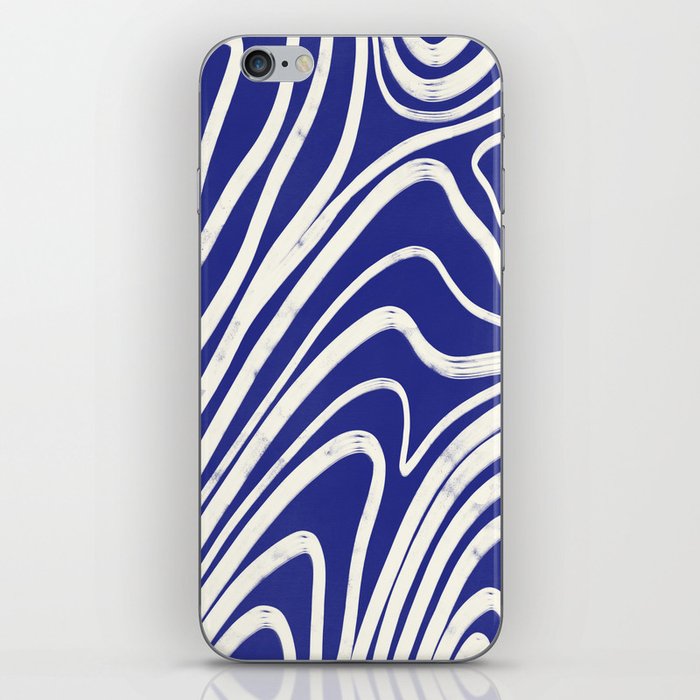 ultramarine swirl wavy pattern iPhone Skin