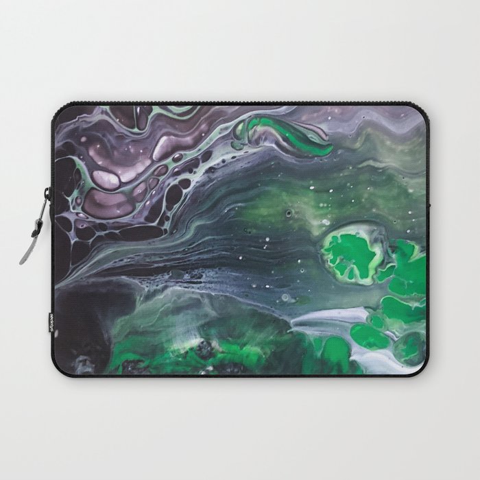 Abstract Teal and Purple Laptop Sleeve