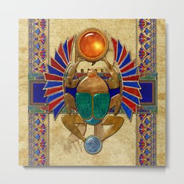 Sarcophagus 3d Egyptian Folk Art Metal Print | Other, Egypt, Digital, Graphicdesign, Mixed Media, 3D, Illustration, Egyptian, Folkart, Culture 