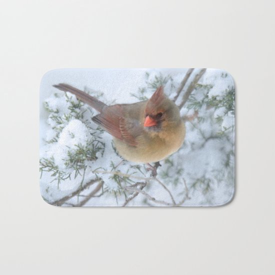 Drifting (Northern Cardinal) Bath Mat