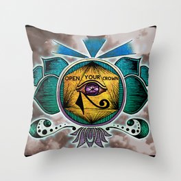 Open Your Crown Throw Pillow