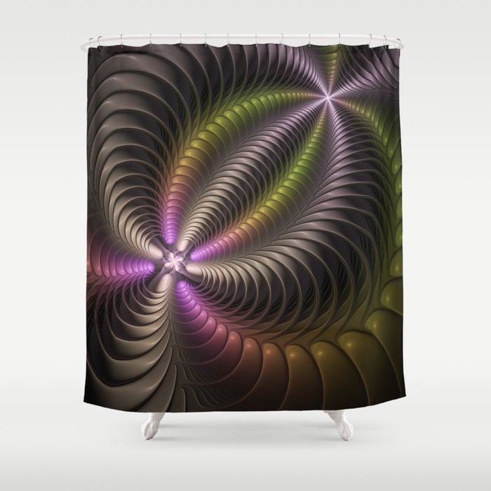 Powerful Movement, Psychedelic Fractal Art Shower Curtain by gabiwart ...