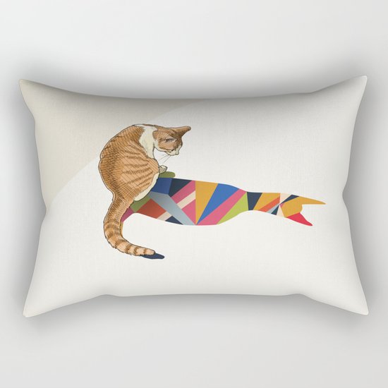 Walking Shadow, Cat 2 Rectangular Pillow
