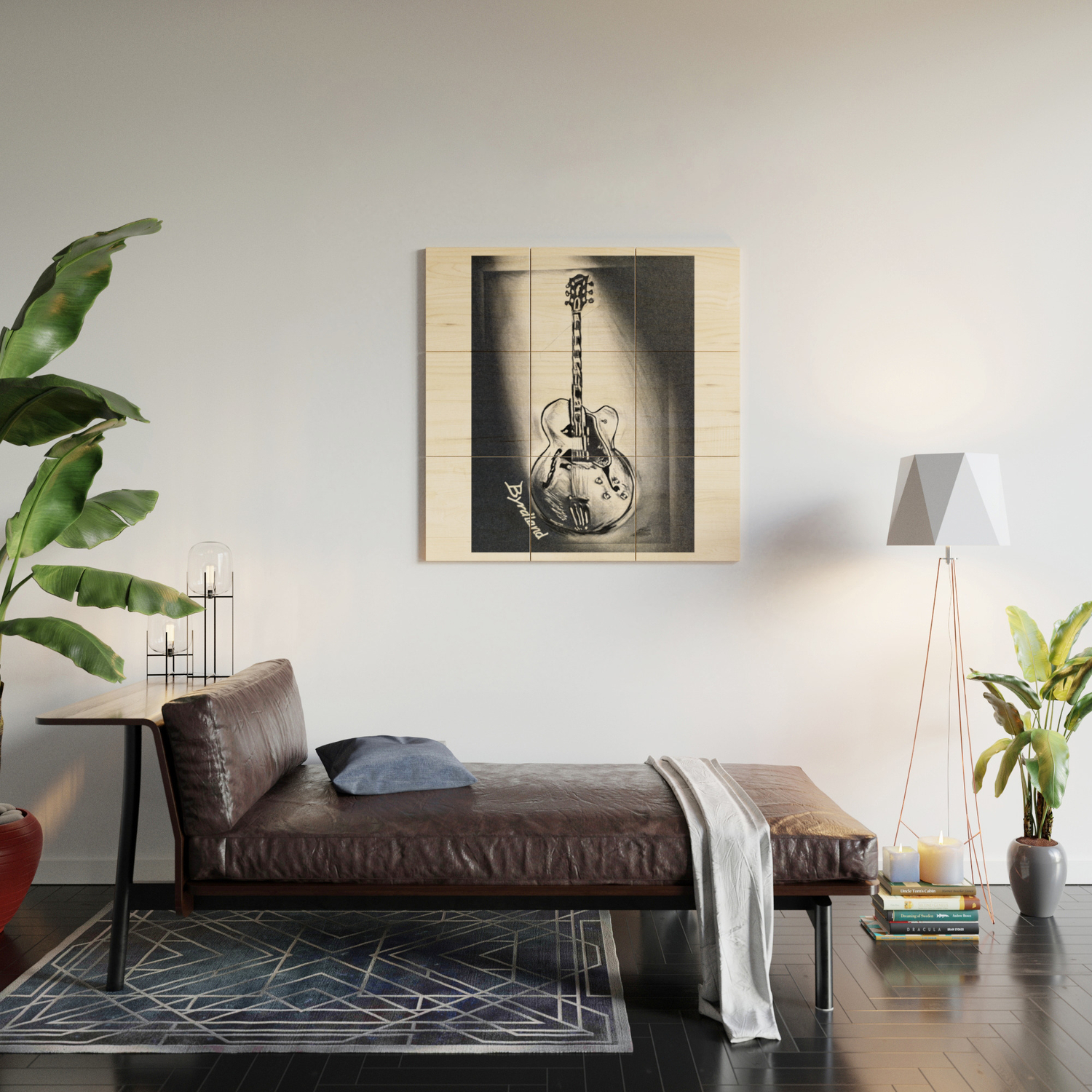 Gibson Byrdland Guitar Music Art Rock Roll Wall Decor Wood