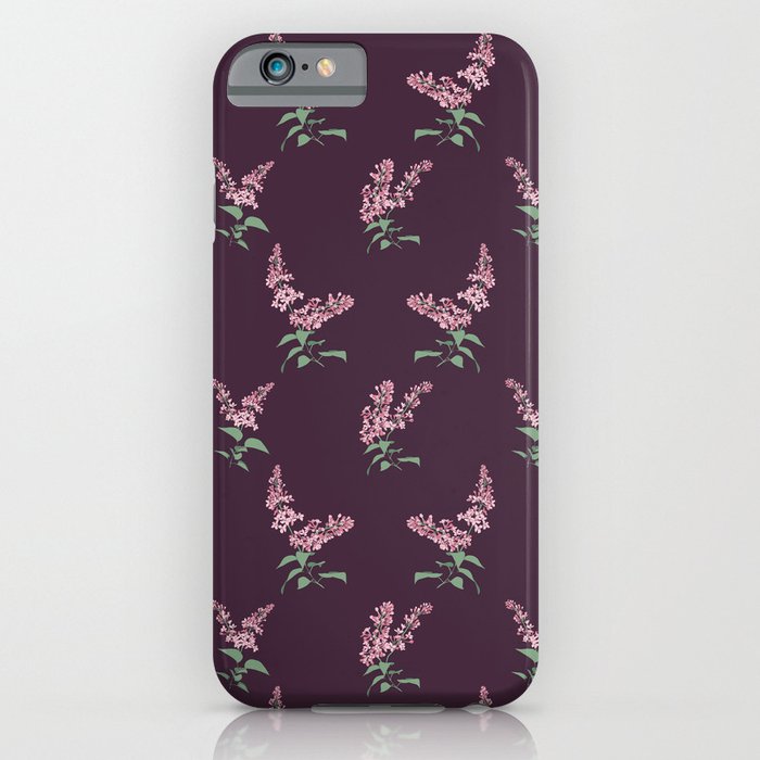 Lilac Flowers Spring Pattern iPhone Case
