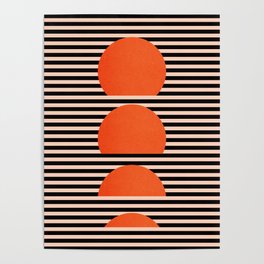 Abstraction_SUNSET_LINE_ART_Minimalism_001 Poster