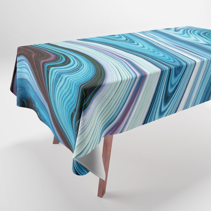 Flowing Blue Layers Tablecloth