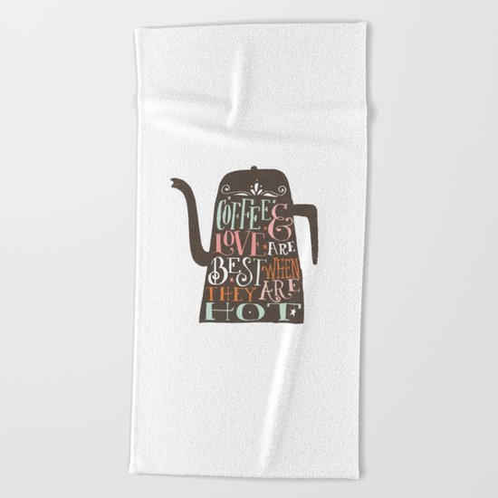COFFE & LOVE Beach Towel