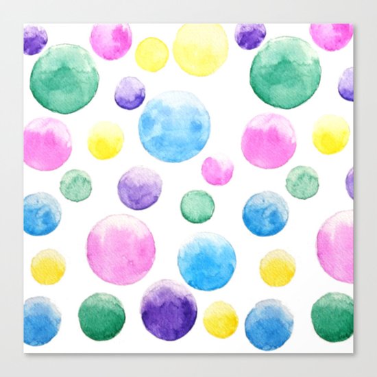 cheerful colorful bubbles Canvas Print