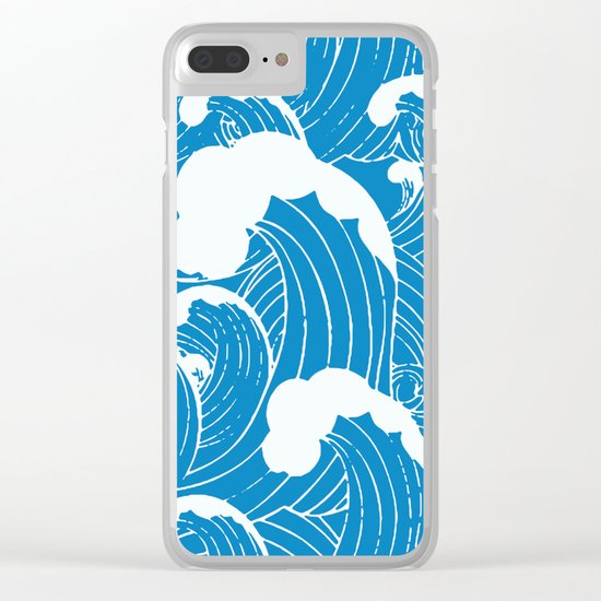 waves after waves Clear iPhone Case