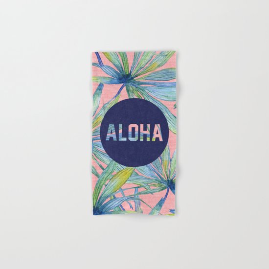 Aloha - pink version Hand & Bath Towel