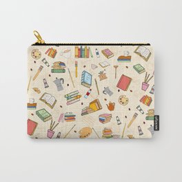 Books Art and Coffee Carry-All Pouch | Espresso, Painttube, Digital, Coffee, Brushes, Brush, Paint, Coffeecup, Reading, Creativity 