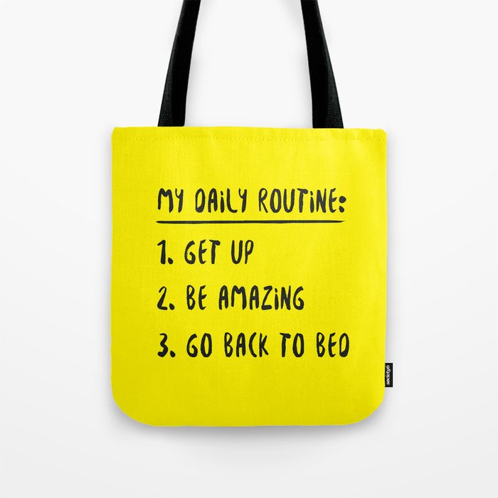 My Daily Routine Tote Bag